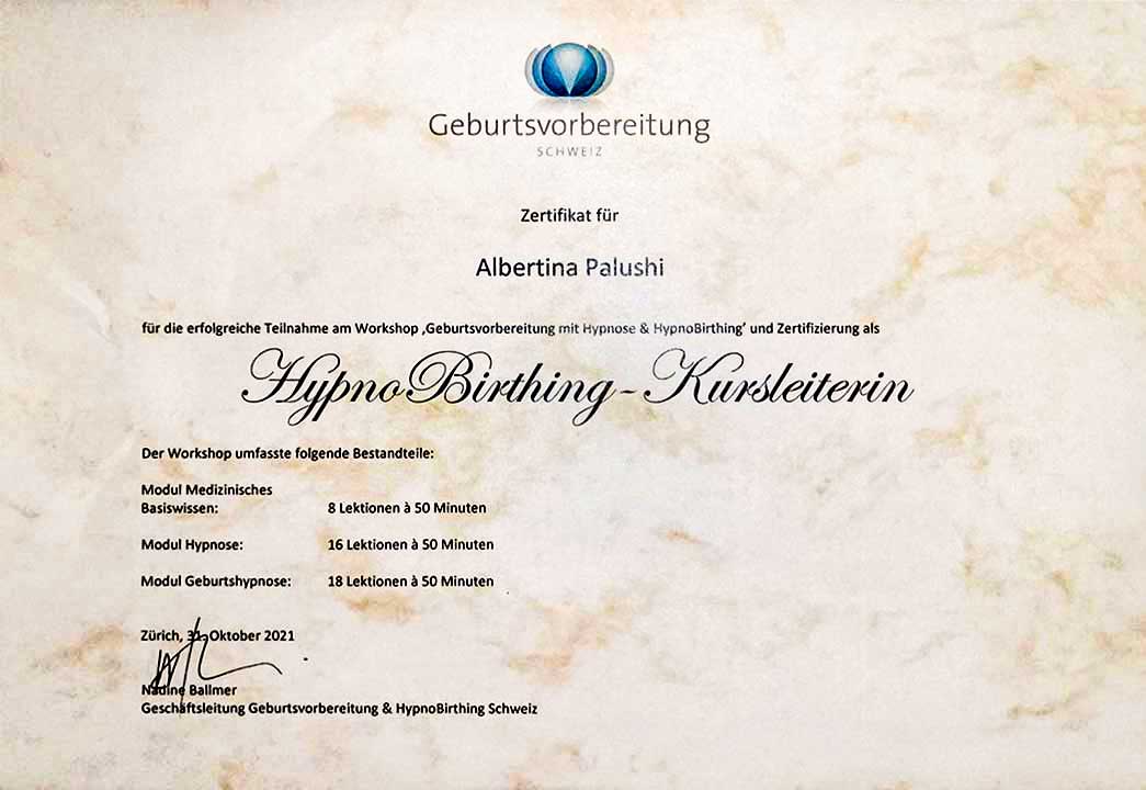 HypnoBirthing Kursleiterin